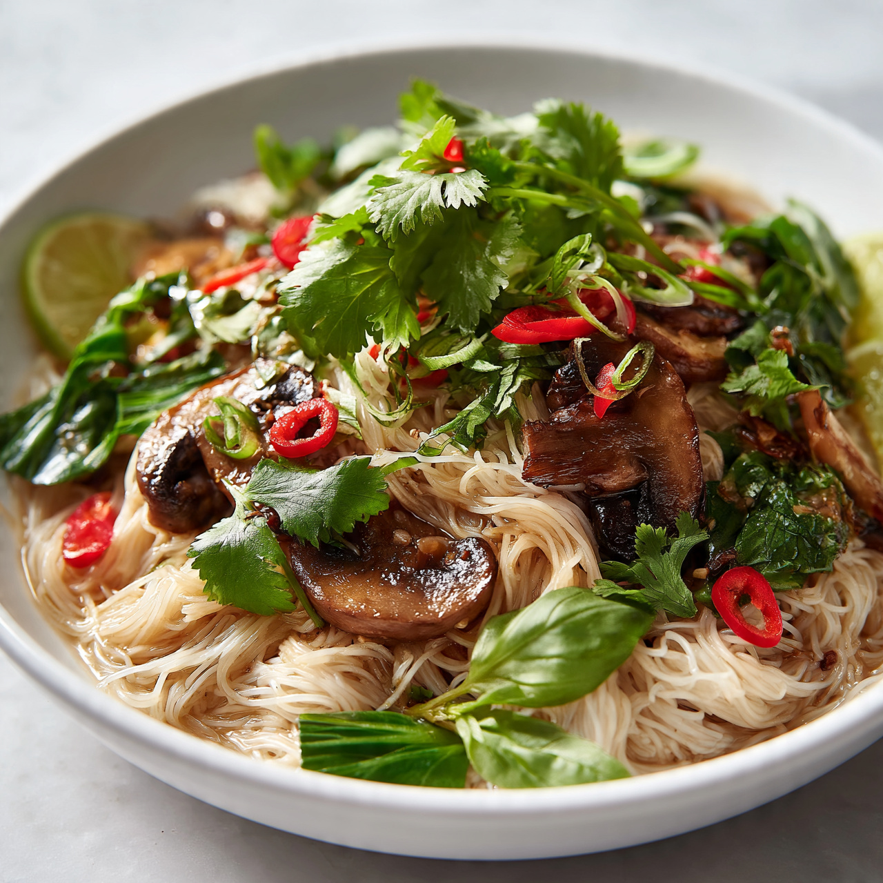 Vietnamese Grilled Beef Rice Vermicelli Bowl