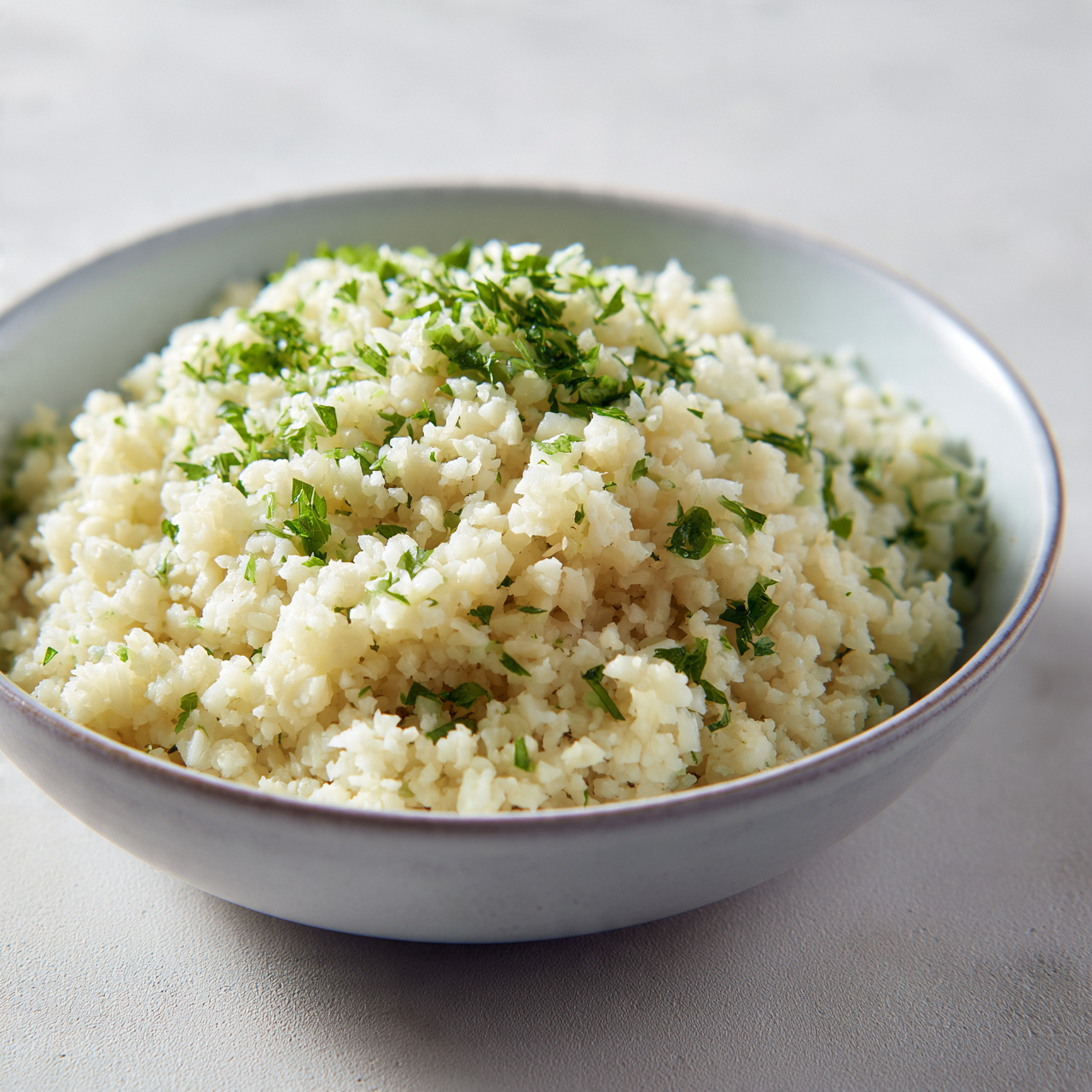 Cauliflower Rice with Mushrooms, Spinach, and Kale